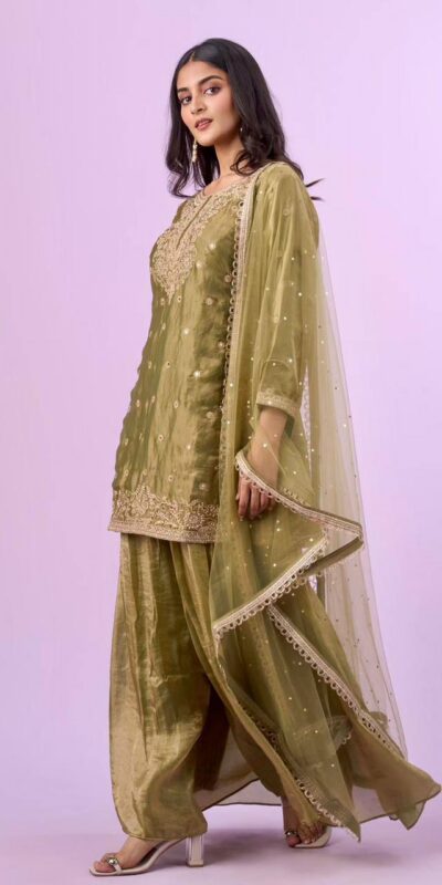 ZD 10016 Mehandi Fendy Silk Salwar Suitwith Embroidery Work & Lace Work. Now at just ₹2399. Delivery 4-6 Working Days. Shop now. | Jump Suits, Salwar suit, Casual Suits, Creative suits, Designer Suits, Palazzo Suits, Party Wear Suits, Patiala Suits, Straight Suits