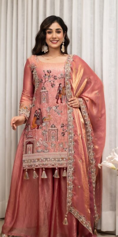 WW 1289 Pink Fendy Silk Salwar Suitwith Embroidery Work & Lace Work. Now at just ₹2999. Delivery 4-6 Working Days. Shop now. | Jump Suits, Salwar suit, Casual Suits, Creative suits, Designer Suits, Palazzo Suits, Party Wear Suits, Patiala Suits, Straight Suits