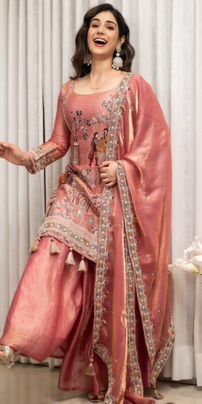 WW 1289 Pink Fendy Silk Salwar Suitwith Embroidery Work & Lace Work. Now at just ₹2999. Delivery 4-6 Working Days. Shop now. | Jump Suits, Salwar suit, Casual Suits, Creative suits, Designer Suits, Palazzo Suits, Party Wear Suits, Patiala Suits, Straight Suits
