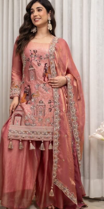 WW 1289 Pink Fendy Silk Salwar Suitwith Embroidery Work & Lace Work. Now at just ₹2999. Delivery 4-6 Working Days. Shop now. | Jump Suits, Salwar suit, Casual Suits, Creative suits, Designer Suits, Palazzo Suits, Party Wear Suits, Patiala Suits, Straight Suits