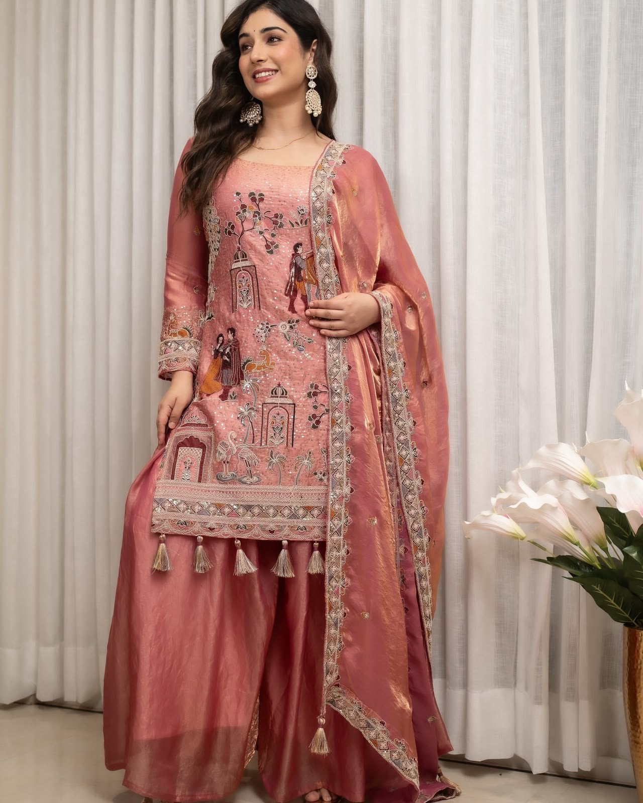 WW 1289 Pink Fendy Silk Salwar Suitwith Embroidery Work & Lace Work. Now at just ₹2999. Delivery 4-6 Working Days. Shop now. | Jump Suits, Salwar suit, Casual Suits, Creative suits, Designer Suits, Palazzo Suits, Party Wear Suits, Patiala Suits, Straight Suits