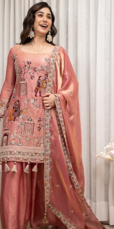 WW 1289 Pink Fendy Silk Salwar Suitwith Embroidery Work & Lace Work. Now at just ₹2999. Delivery 4-6 Working Days. Shop now. | Jump Suits, Salwar suit, Casual Suits, Creative suits, Designer Suits, Palazzo Suits, Party Wear Suits, Patiala Suits, Straight Suits