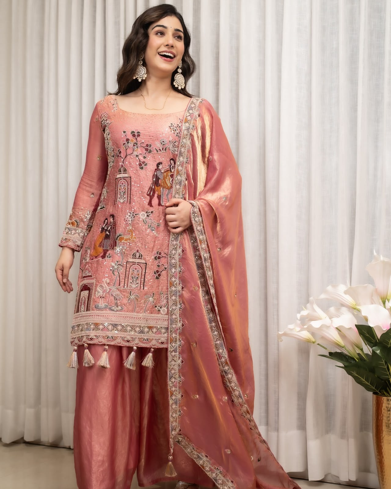WW 1289 Pink Fendy Silk Salwar Suitwith Embroidery Work & Lace Work. Now at just ₹2999. Delivery 4-6 Working Days. Shop now. | Jump Suits, Salwar suit, Casual Suits, Creative suits, Designer Suits, Palazzo Suits, Party Wear Suits, Patiala Suits, Straight Suits