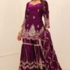 NF 1297 Wine Fendy Silk Salwar Suitwith Embroidery Work & Lace Work. Now at just ₹2799. Delivery 4-6 Working Days. Shop now. | Jump Suits, Salwar suit, Casual Suits, Creative suits, Designer Suits, Palazzo Suits, Party Wear Suits, Patiala Suits, Straight Suits