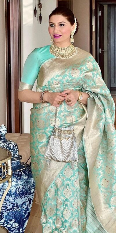 KPR 242 Sea Green Soft Lichi Silk Saree with Lace Work & Lace Border. Introductory Price ₹1649. Delivery 4-6 Working Days. Shop now. | Sarees, Bollywood Sarees, Creative Sarees, Designer Sarees, Embroidered Sarees, Ethnic Saree, Modern Digital sarees, Party Wear Sarees