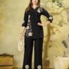 DIVA 161 Black Colour Rayon Cotton Kurti with Embroidery Work. Introductory Price ₹1949. Delivery 4-6 Working Days. Shop now. | Kurti, Bollywood Kurti, Creative Kurtis, Designer Kurti, Party Wear Kurti, Selfie Kurti