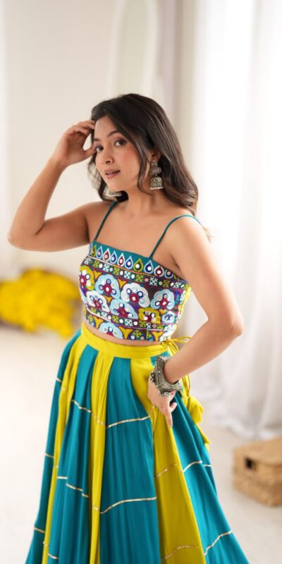 SP 97 Blue Color Rayon Embroidery Work & Cowrie Work Lehenga Choli . Grab it for ₹2399. Delivery 4-6 Working Days. Shop now. | Lehenga, Bollywood Lehenga, Creative Lehenga, Designer Lehenga, Embroidered Lehenga, Party Wear Lehenga