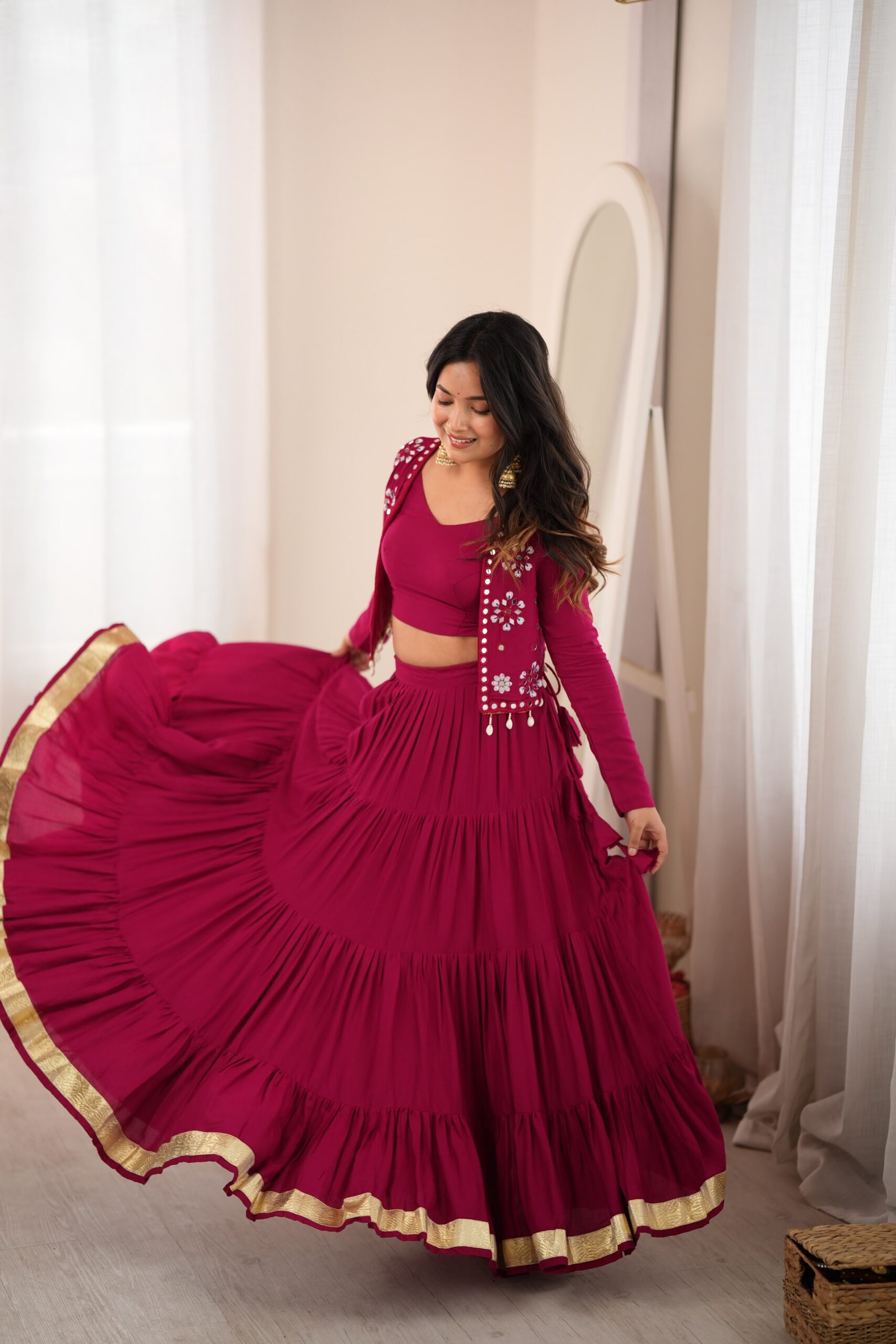 SP 94 Maroon Color Rayon Embroidery Work & Cowrie Work Lehenga Choli . Grab it for ₹2899. Delivery 4-6 Working Days. Shop now. | Lehenga, Bollywood Lehenga, Creative Lehenga, Designer Lehenga, Embroidered Lehenga, Party Wear Lehenga