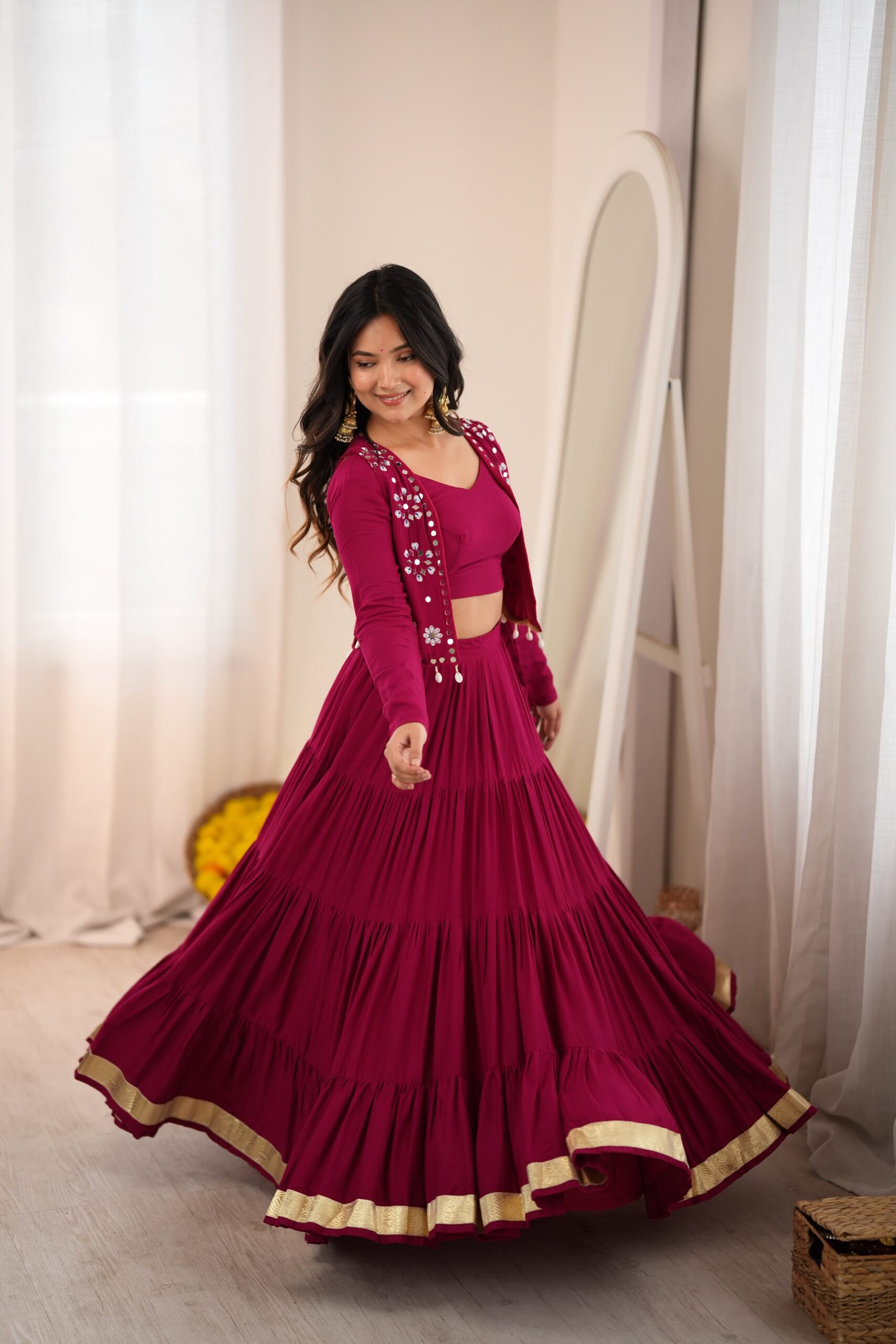 SP 94 Maroon Color Rayon Embroidery Work & Cowrie Work Lehenga Choli . Grab it for ₹2899. Delivery 4-6 Working Days. Shop now. | Lehenga, Bollywood Lehenga, Creative Lehenga, Designer Lehenga, Embroidered Lehenga, Party Wear Lehenga