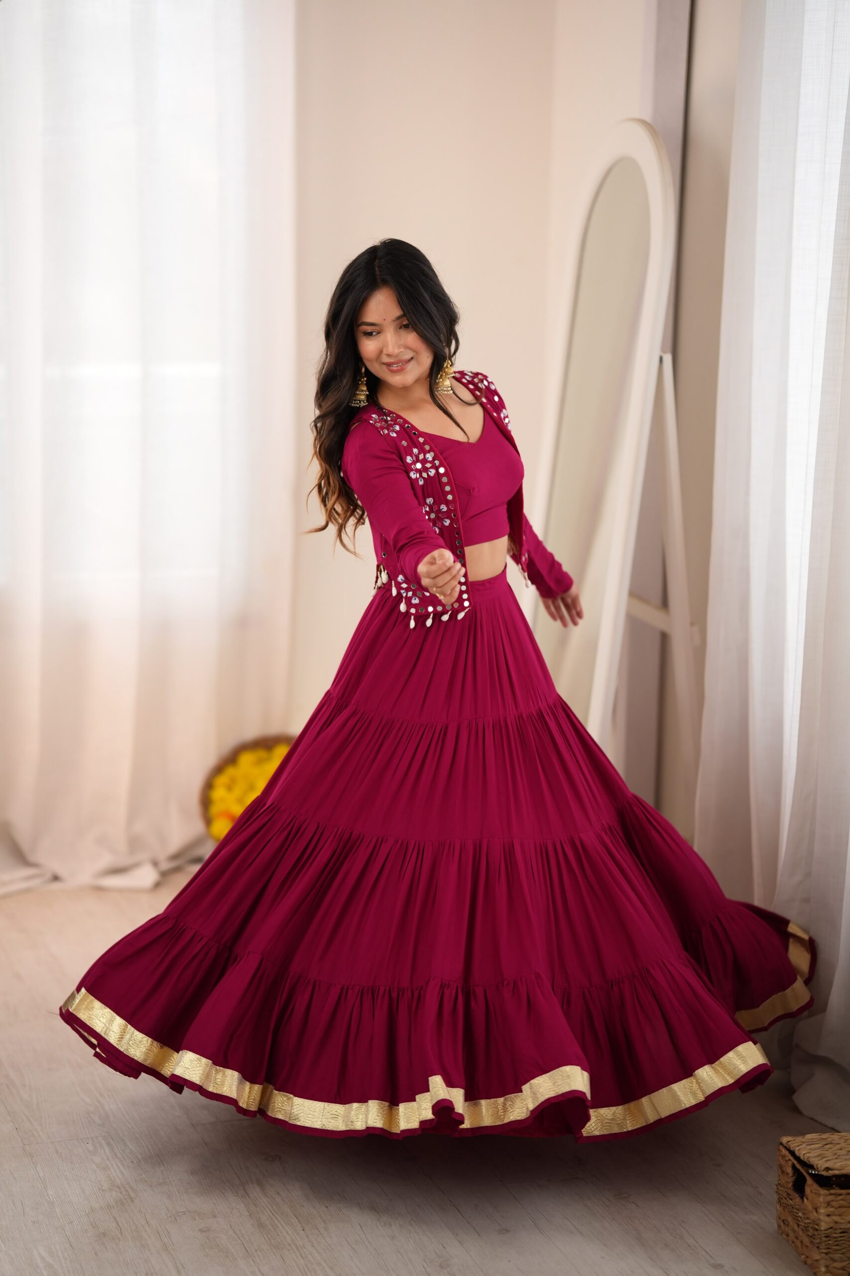 SP 94 Maroon Color Rayon Embroidery Work & Cowrie Work Lehenga Choli . Grab it for ₹2899. Delivery 4-6 Working Days. Shop now. | Lehenga, Bollywood Lehenga, Creative Lehenga, Designer Lehenga, Embroidered Lehenga, Party Wear Lehenga