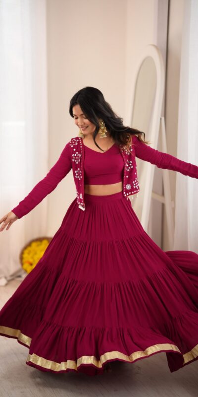 SP 94 Maroon Color Rayon Embroidery Work & Cowrie Work Lehenga Choli . Grab it for ₹2899. Delivery 4-6 Working Days. Shop now. | Lehenga, Bollywood Lehenga, Creative Lehenga, Designer Lehenga, Embroidered Lehenga, Party Wear Lehenga