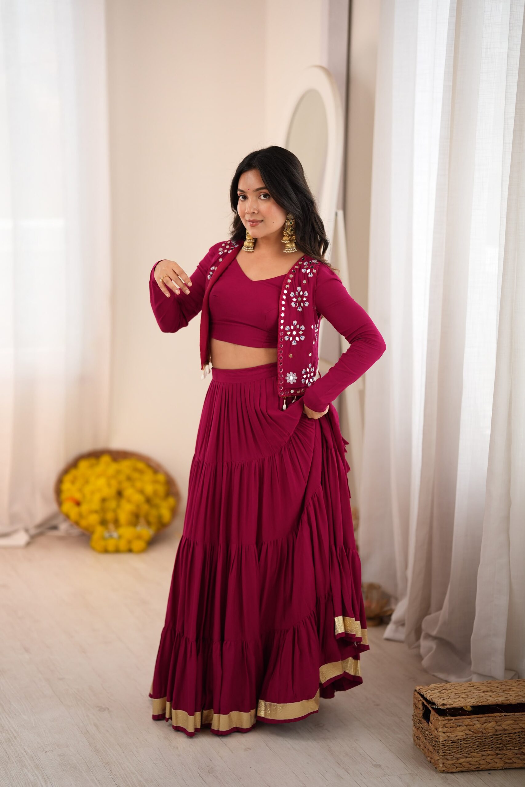 SP 94 Maroon Color Rayon Embroidery Work & Cowrie Work Lehenga Choli . Grab it for ₹2899. Delivery 4-6 Working Days. Shop now. | Lehenga, Bollywood Lehenga, Creative Lehenga, Designer Lehenga, Embroidered Lehenga, Party Wear Lehenga