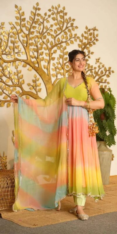 RTC 6069 Multi Faux Georgette Salwar Suit with Mirror Work & Embroidery Work. Get it for ₹2449. Delivery 4-6 Working Days. Shop now. | Anarkali Suits, Bollywood Anarkali, Creative-Anarkali, Designer Anarkali, Embroidered Anarkali, Party Wear Anarkali