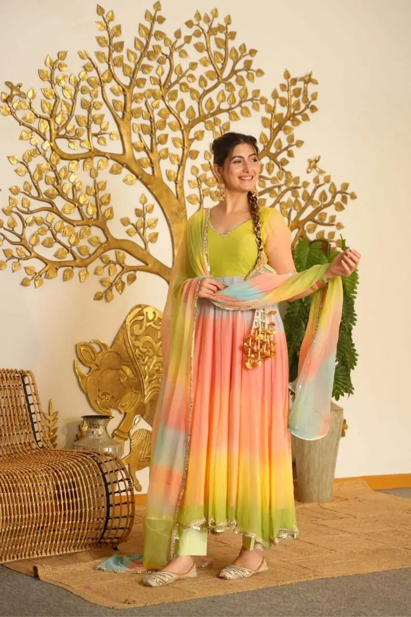 RTC 6069 Multi Faux Georgette Salwar Suit with Mirror Work & Embroidery Work. Get it for ₹2449. Delivery 4-6 Working Days. Shop now. | Anarkali Suits, Bollywood Anarkali, Creative-Anarkali, Designer Anarkali, Embroidered Anarkali, Party Wear Anarkali