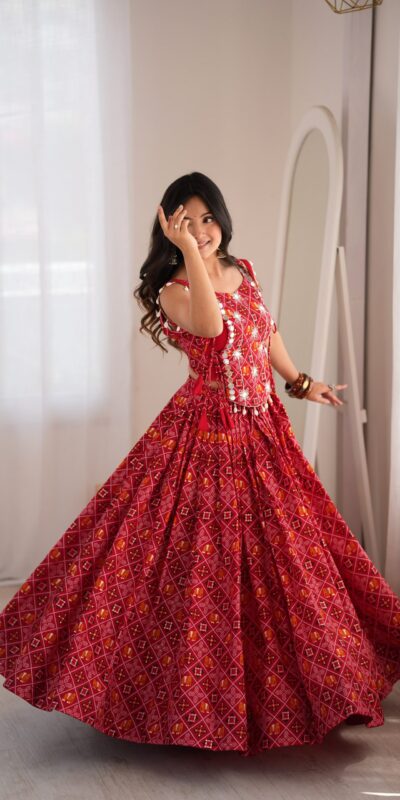 SP 96 Redl Color Rayon Embroidery Work & Cowrie Work Lehenga Choli . Grab it for ₹2199. Delivery 4-6 Working Days. Shop now. | Lehenga, Bollywood Lehenga, Creative Lehenga, Designer Lehenga, Embroidered Lehenga, Party Wear Lehenga
