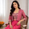 Aglow Pink Chinon Silk Sequence Work Lehenga Choli