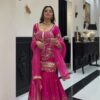 Aglow Pink Sindoor Silk Sequins Work Salwar Suit
