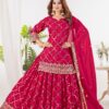 Angelic Pink Chinon Silk Sequence Work Salwar Suit