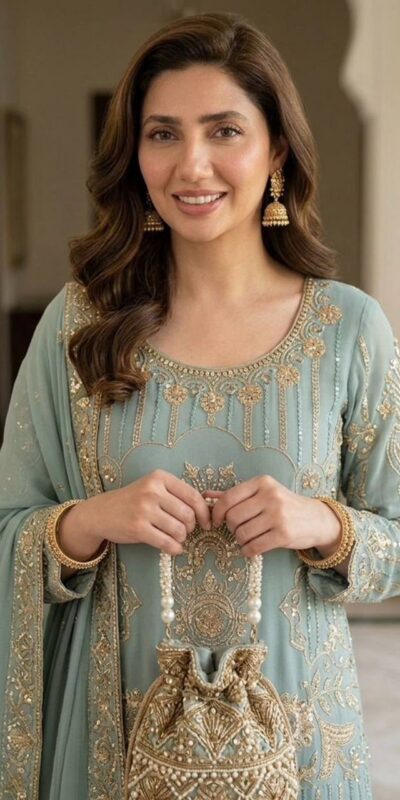 Angelic Sea Green Georgette Sequence Work Salwar Suit