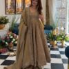 Fancy Chiku Fendy Crush Embroidery Work Gown