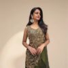 Fancy Mehendi Rangoli Silk Thread Work Saree