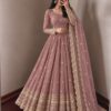 Fancy Onion Fendy Crush Embroidery Work Gown