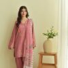 Fancy Peach Mul Chanderi Embroidery Cut Work Salwar Suit