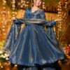 Fancy Teal NC Vichitra Embroidery Work Anarkali Suit