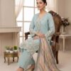 Grand Blue Star Georgette Embroidery Work Salwar Suit