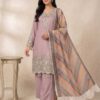 Grand Pink Star Georgette Embroidery Work Salwar Suit