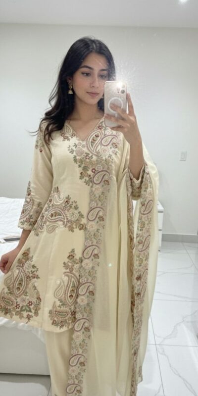 Nice Cream Fendy Sequins Work Salwar Suit