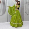 Perfect Parrot Green Georgette Sequence Work Lehenga Choli