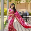 Pretty Pink Soft Silk Cloth Jacquard All Over Saree