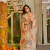 Shiny Off White Tabby Organza Embroider Work Salwar Suit