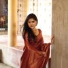 Simple Maroon Soft Lichi Silk Rich Pallu Saree