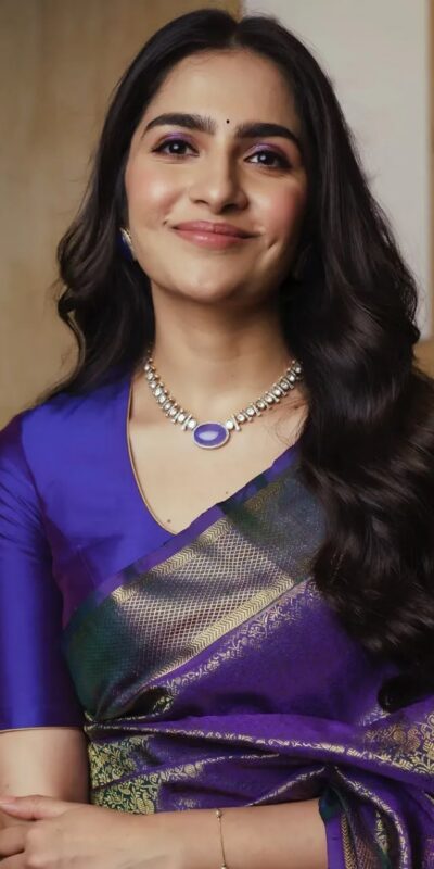 Simple Purple Soft Lichi Silk Rich Pallu Saree