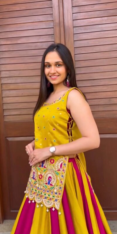 Special Yellow Vichitra Silk Sequence Work Lehenga Choli