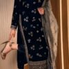 Super Black 9000 Velvet Embroidery Work Salwar Suit
