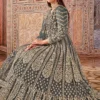 Super Grey Butterfly Net Sequins Work Salwar Suit