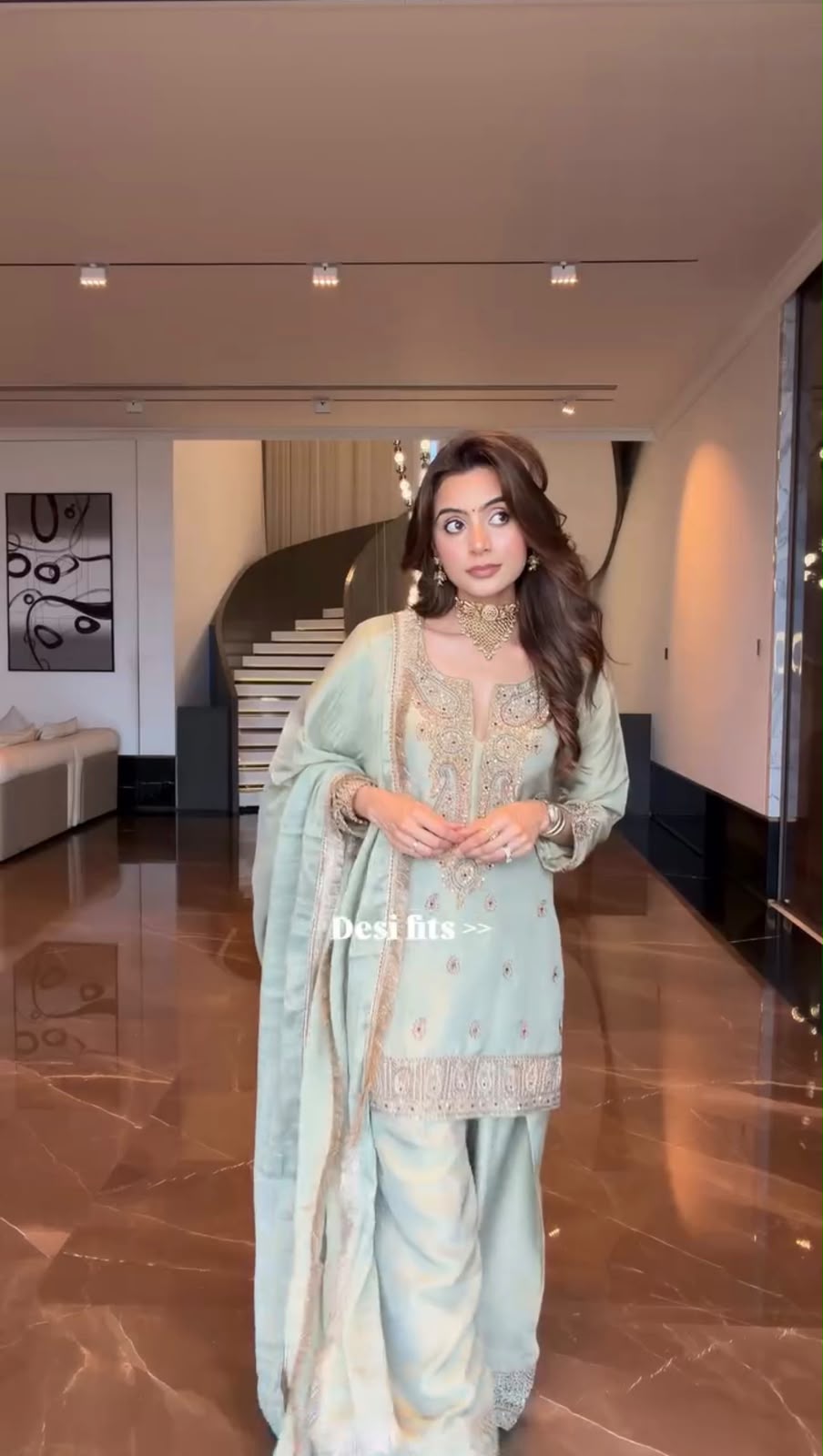 Super Light Pista Germane Chinon Embroidery Work Salwar Suit
