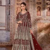 Super Maroon Butterfly Net Sequins Work Salwar Suit