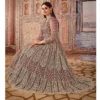 Super Peach Butterfly Net Sequins Work Salwar Suit