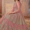 Super Pink Butterfly Net Sequins Work Salwar Suit