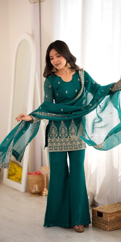Super Rama Crunchy Silk Sequence Work Salwar Suit