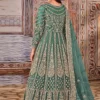 Super Sea Green Butterfly Net Sequins Work Salwar Suit