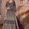 Super Wine Butterfly Net Sequins Work Salwar Suit