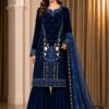 Trendy Blue 9000 Velvet Sequence Work Salwar Suit