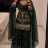 Trendy Green Faux Georgette Sequence Work Salwar Suit