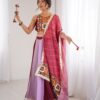 Trendy Maroon Rayon Gamthi Work Lehenga Choli