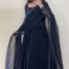 Trendy Navy Blue Faux Georgette Thread Work Salwar Suit